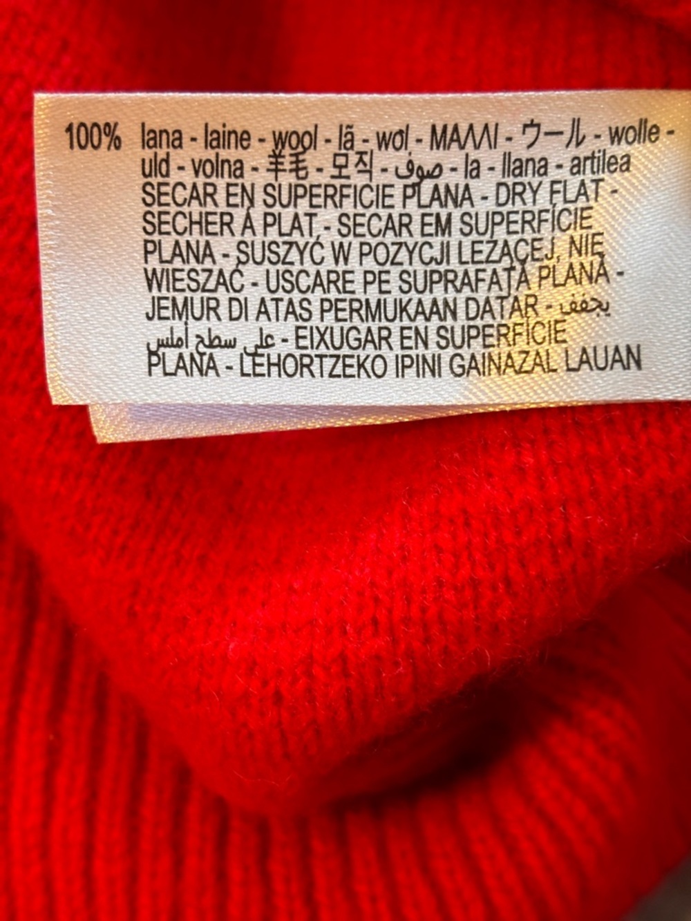 Zara 100% Wool Red Oversized V-Neck Button Cardigan Women’s Size Medium - Picture 7 of 10